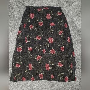 Jaclyn Smith| Floral Double Slit Midi Pencil Skirt